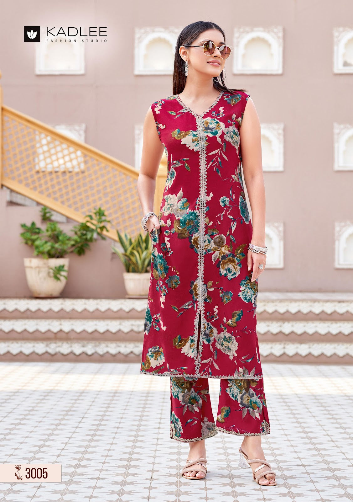 Saavi Kadlee Rayon Kurti Plazzo Set Wholesale Rate