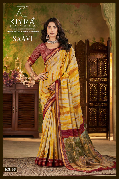 Saavi Kiyra Chanderi Silk Sarees Manufacturer India