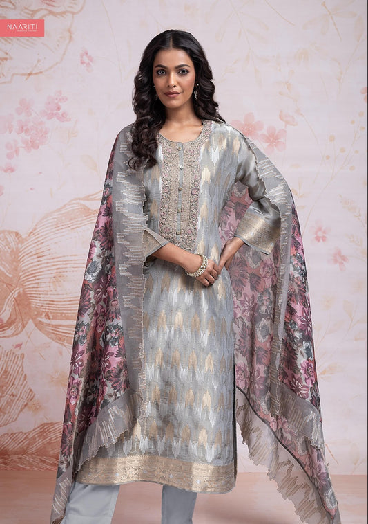 Saavi Naariti Tissue Jacquard Pant Style Suits Wholesaler Ahmedabad