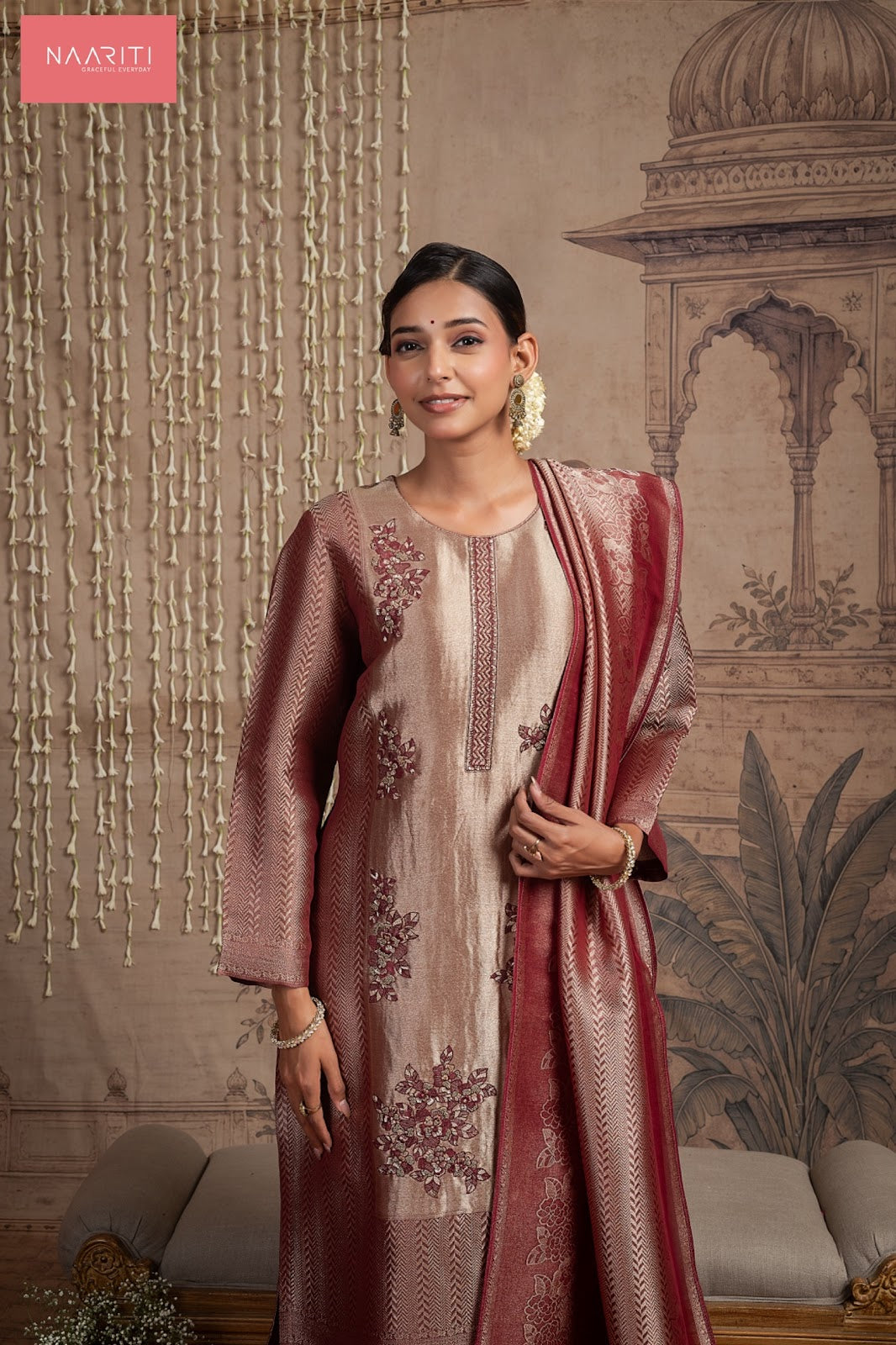 Saavri Naariti Silk Jacquard Pant Style Suits Exporter Gujarat