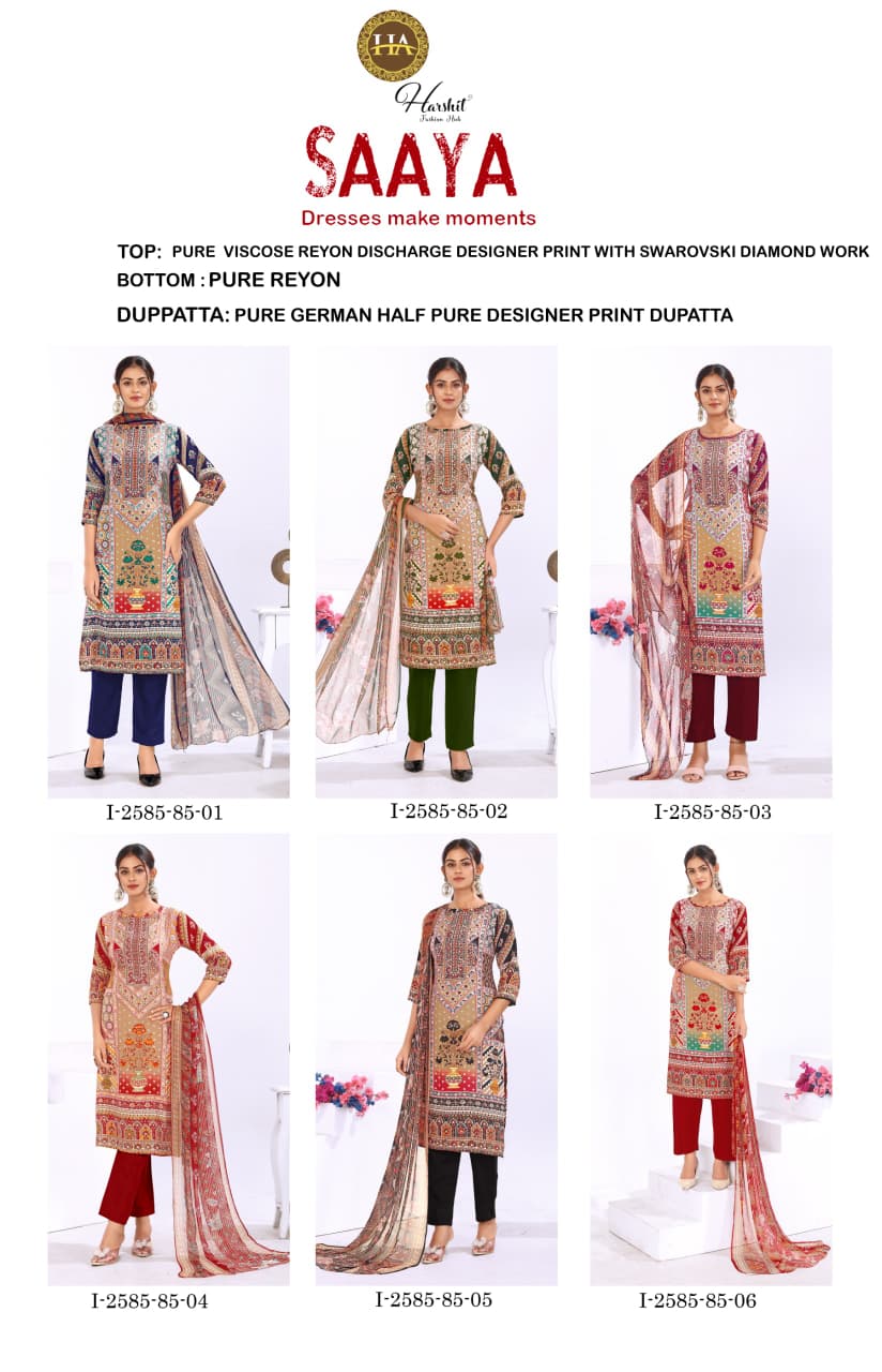 Saaya Harshit Fashion Viscose Reyon Karachi Salwar Suits Manufacturer Ahmedabad