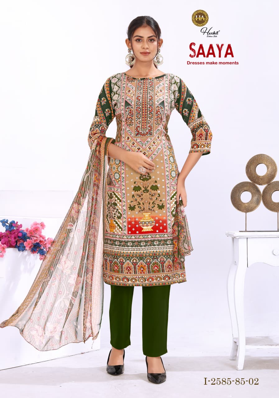 Saaya Harshit Fashion Viscose Reyon Karachi Salwar Suits Manufacturer Ahmedabad