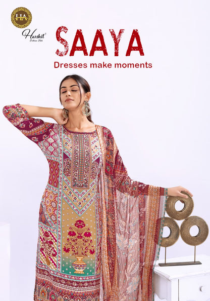 Saaya Harshit Fashion Viscose Reyon Karachi Salwar Suits Manufacturer Ahmedabad