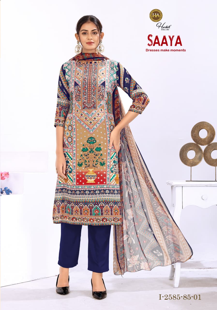 Saaya Harshit Fashion Viscose Reyon Karachi Salwar Suits Manufacturer Ahmedabad