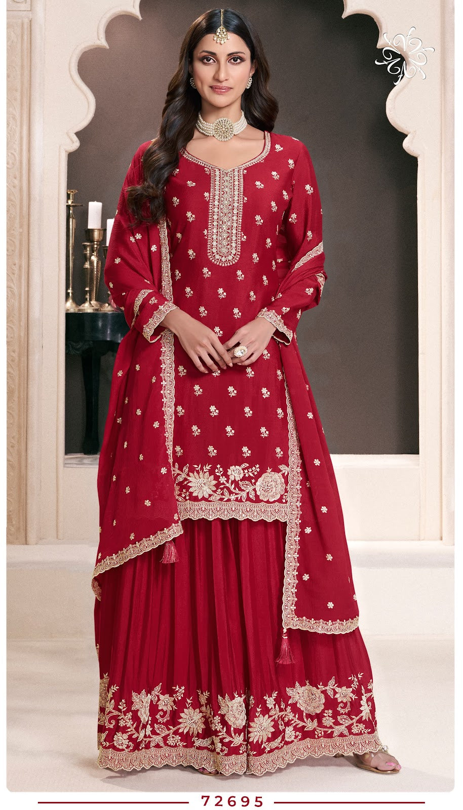 Saayori Kuleesh Vinay Fashion Llp Chinon Sharara Style Suits Wholesale Price
