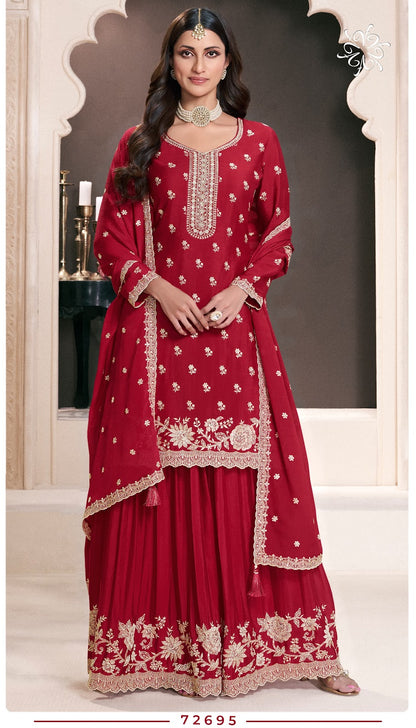 Saayori Kuleesh Vinay Fashion Llp Chinon Sharara Style Suits Wholesale Price