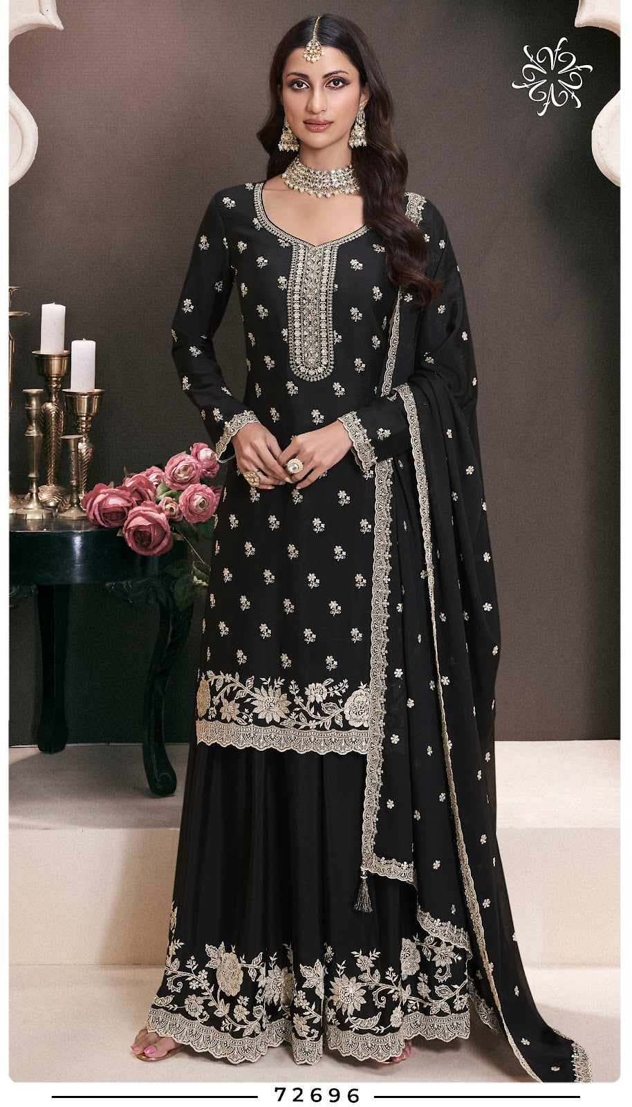 Saayori Kuleesh Vinay Fashion Llp Chinon Sharara Style Suits Wholesale Price