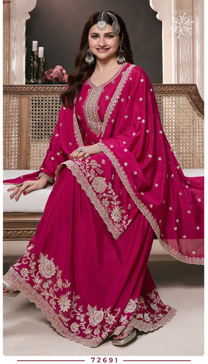 Saayori Kuleesh Vinay Fashion Llp Chinon Sharara Style Suits Wholesale Price