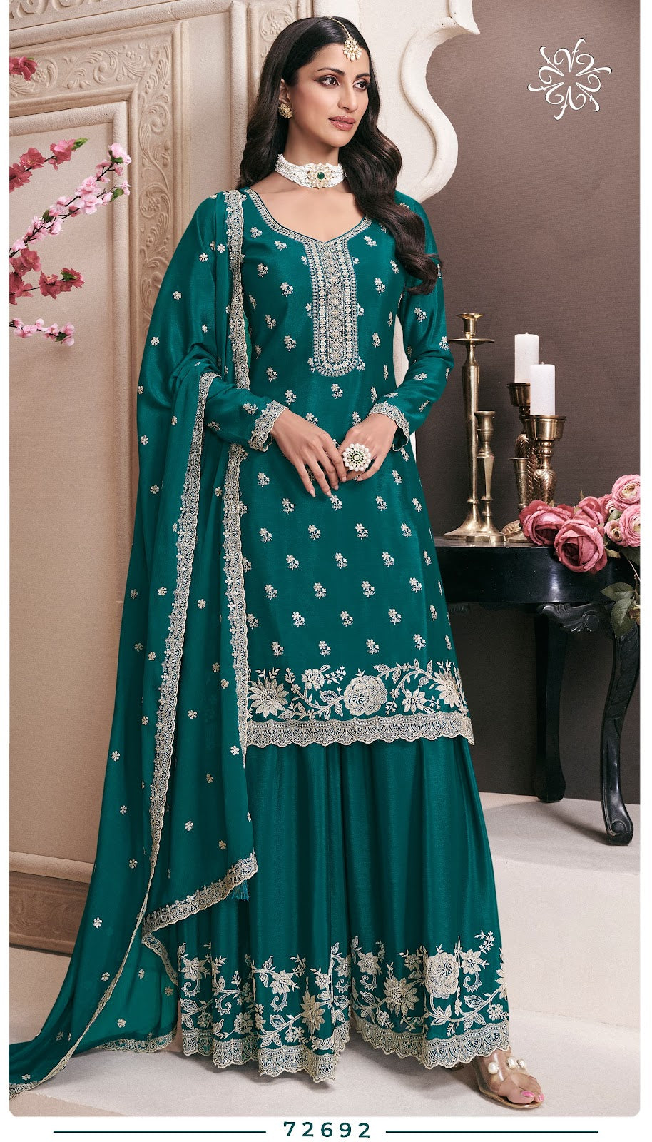 Saayori Kuleesh Vinay Fashion Llp Chinon Sharara Style Suits Wholesale Price