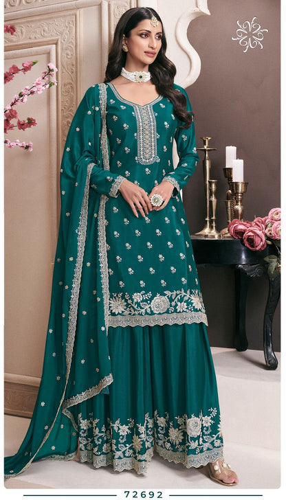 Saayori Kuleesh Vinay Fashion Llp Chinon Sharara Style Suits Wholesale Price