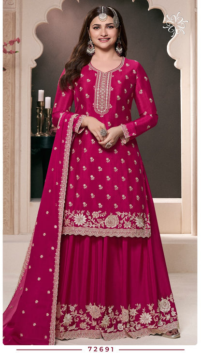 Saayori Kuleesh Vinay Fashion Llp Chinon Sharara Style Suits Wholesale Price