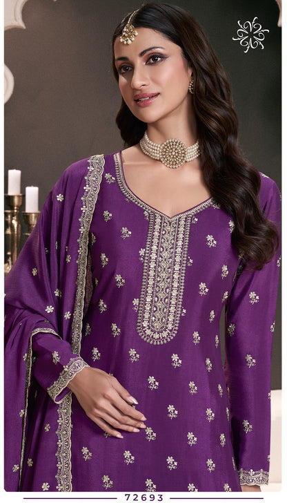 Saayori Kuleesh Vinay Fashion Llp Chinon Sharara Style Suits Wholesale Price