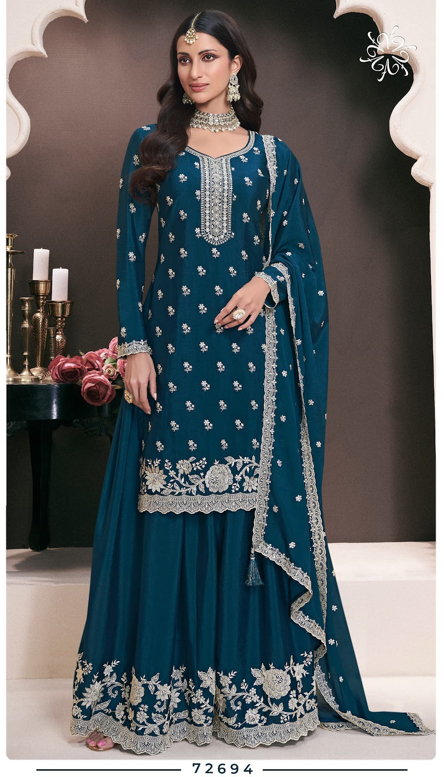 Saayori Kuleesh Vinay Fashion Llp Chinon Sharara Style Suits Wholesale Price