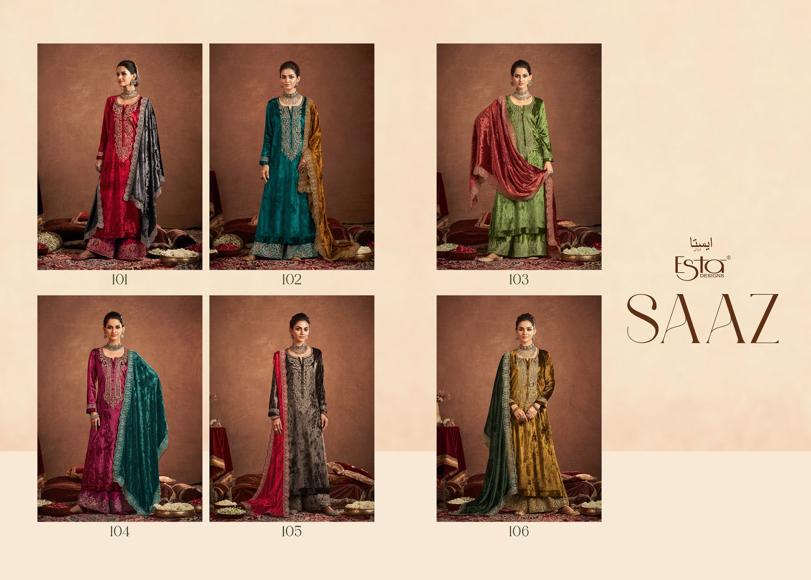Saaz Esta Designs Velvet Suits Exporter