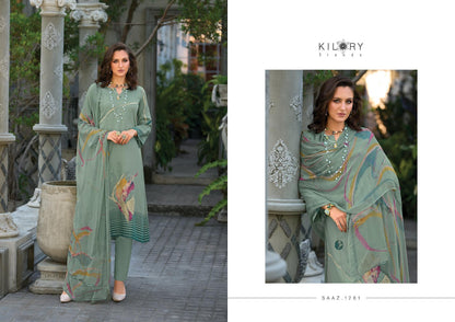 Saaz Kilory Jam Cotton Pant Style Suits Manufacturer India