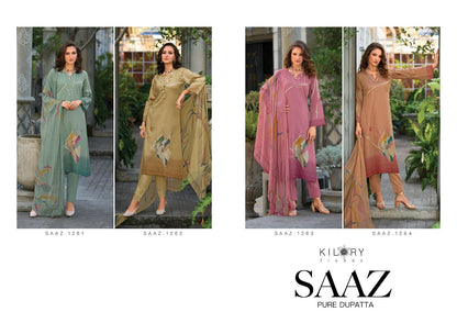 Saaz Kilory Jam Cotton Pant Style Suits Manufacturer India