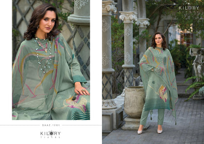 Saaz Kilory Jam Cotton Pant Style Suits Manufacturer India