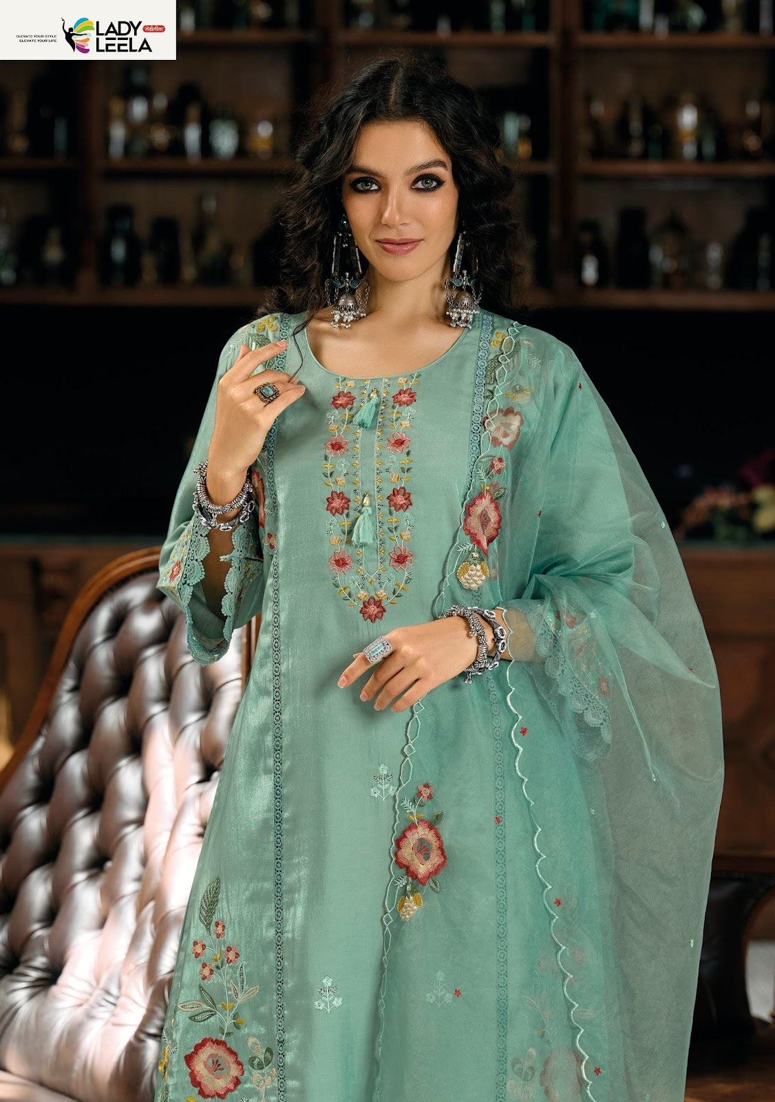 Saaz Ladyleela Viscose Readymade Pant Style Suits Supplier Gujarat