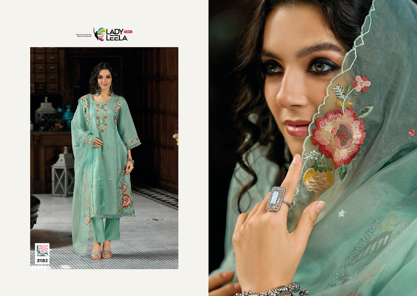 Saaz Ladyleela Viscose Readymade Pant Style Suits Supplier Gujarat