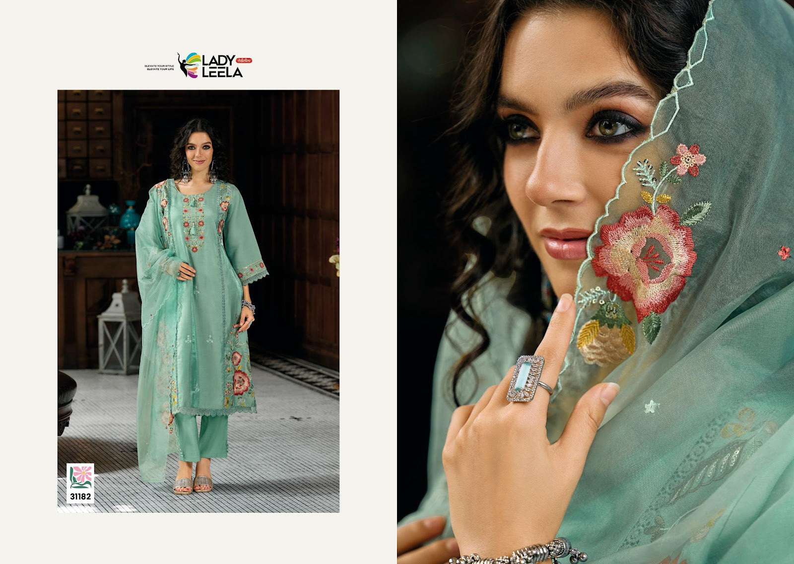 Saaz Ladyleela Viscose Readymade Pant Style Suits Supplier Gujarat