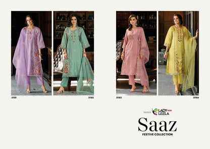 Saaz Ladyleela Viscose Readymade Pant Style Suits Supplier Gujarat