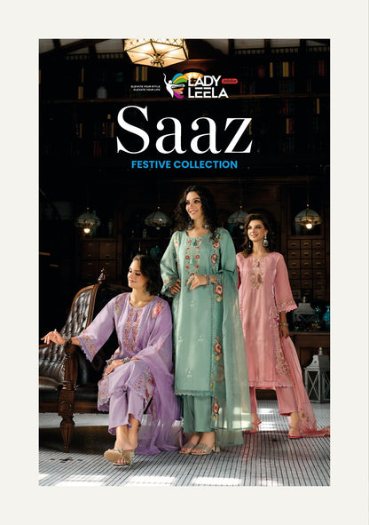 Saaz Ladyleela Viscose Readymade Pant Style Suits Supplier Gujarat