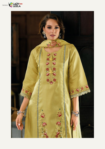 Saaz Ladyleela Viscose Readymade Pant Style Suits Supplier Gujarat