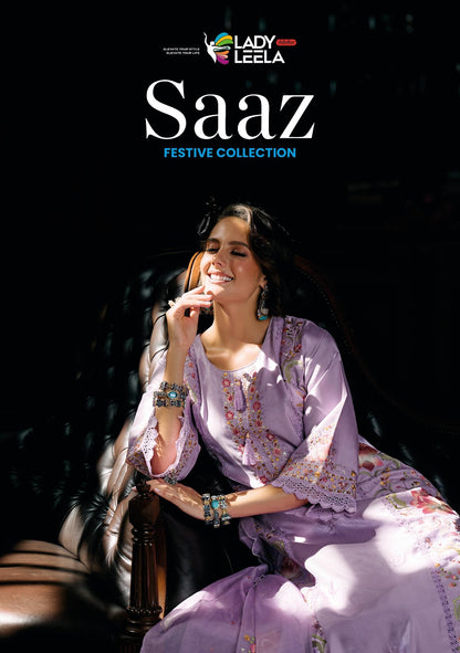 Saaz Ladyleela Viscose Readymade Pant Style Suits Supplier Gujarat
