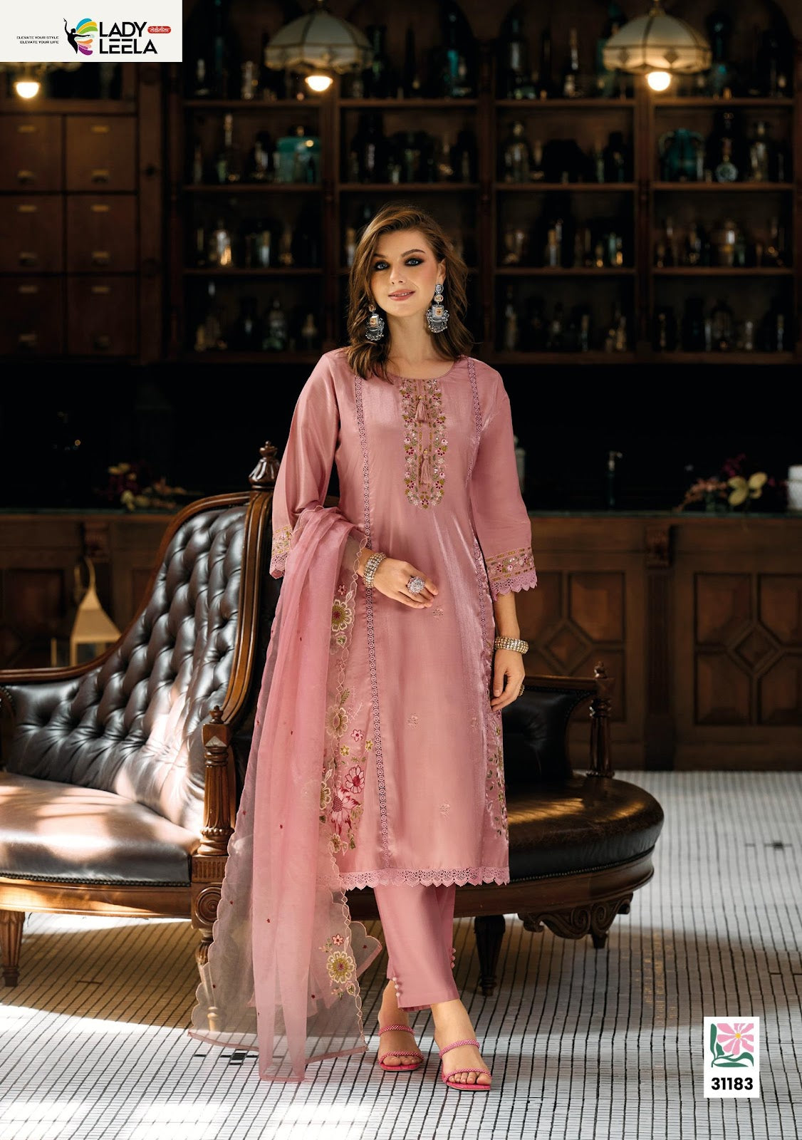 Saaz Ladyleela Viscose Readymade Pant Style Suits Supplier Gujarat