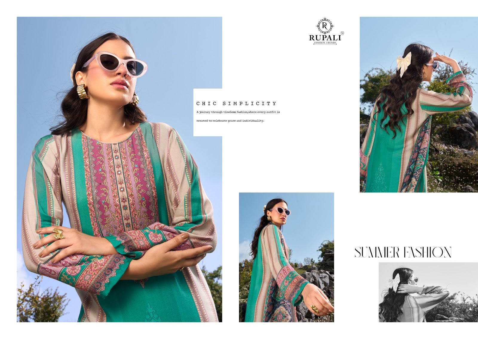 Saaz Rupali Viscose Muslin Pant Style Suits Wholesale
