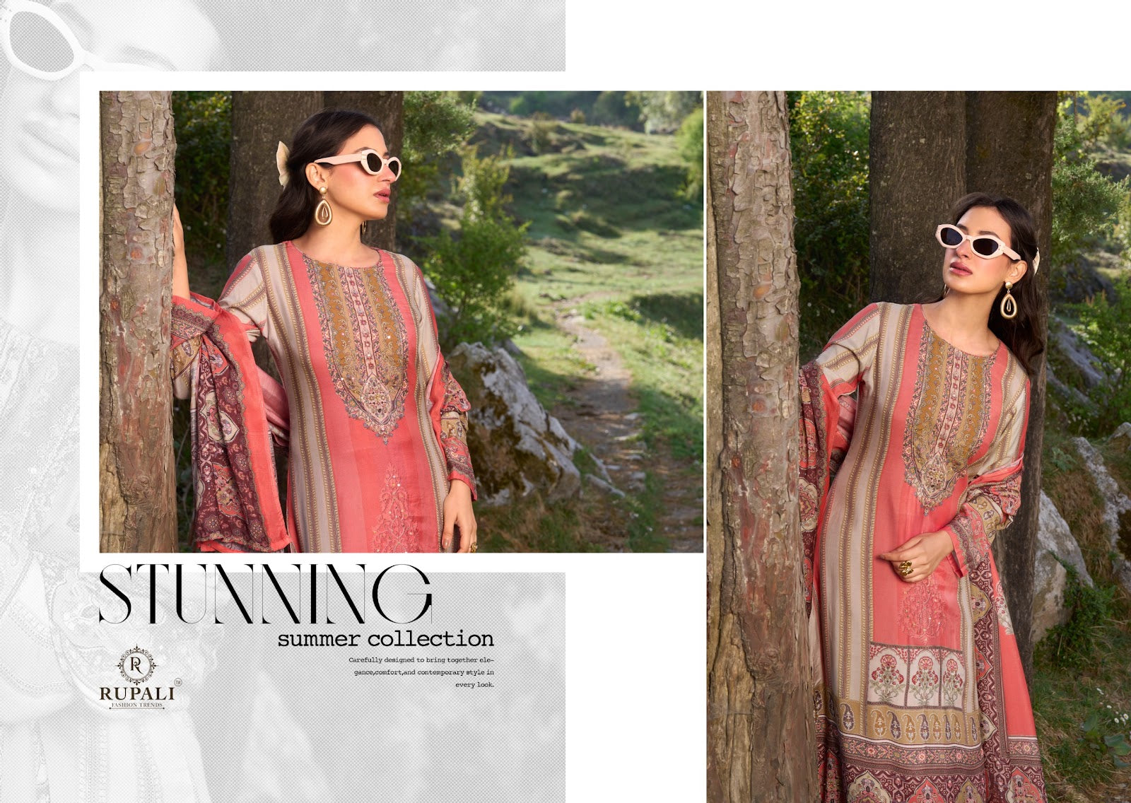 Saaz Rupali Viscose Muslin Pant Style Suits Wholesale