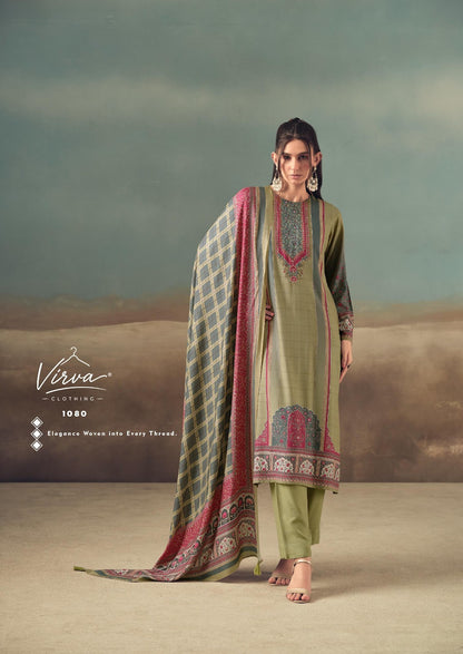 Saaz Virva Viscose Pashmina Suits Exporter India