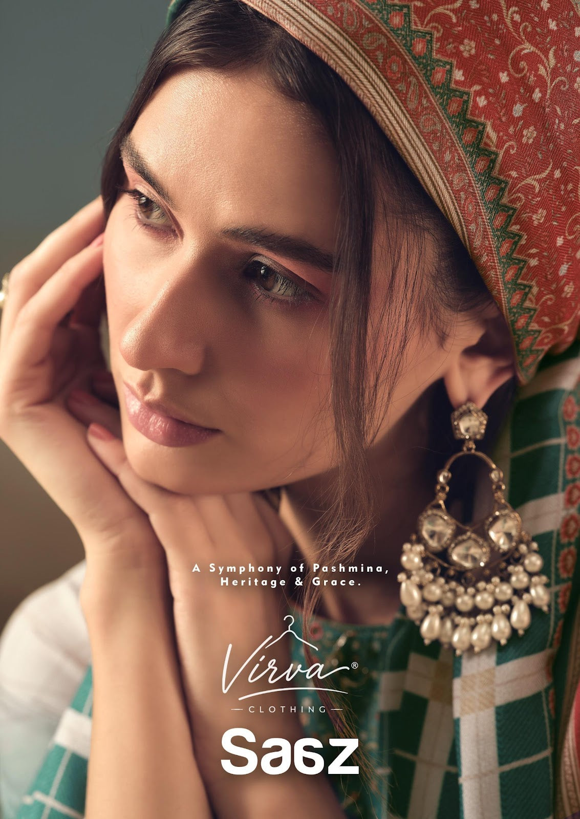 Saaz Virva Viscose Pashmina Suits Exporter India