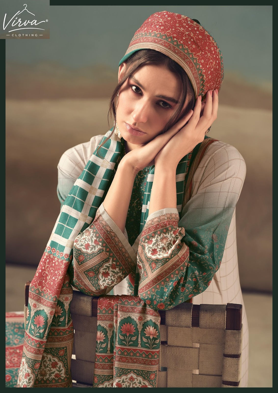 Saaz Virva Viscose Pashmina Suits Exporter India