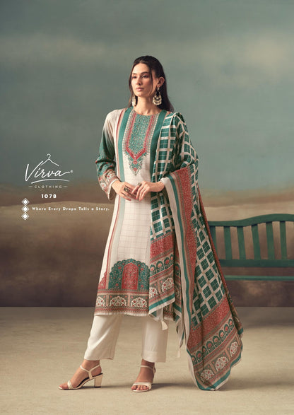 Saaz Virva Viscose Pashmina Suits Exporter India
