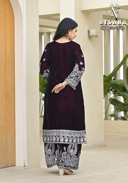 Saba E Naz Afsana Readymade Velvet Suits Manufacturer Ahmedabad