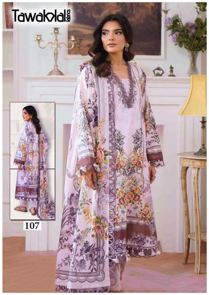 Saba Luxury Heavy Cotton Collection Tawakkal Fabrics Karachi Readymade Suits Wholesale