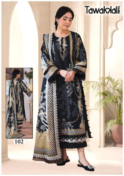 Saba Luxury Heavy Cotton Collection Tawakkal Fabrics Karachi Readymade Suits Wholesale