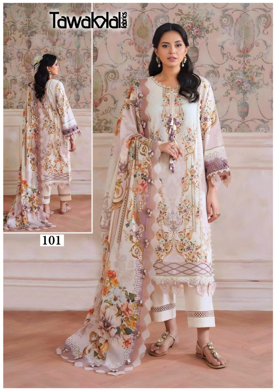 Saba Luxury Heavy Cotton Collection Tawakkal Fabrics Karachi Readymade Suits Wholesale
