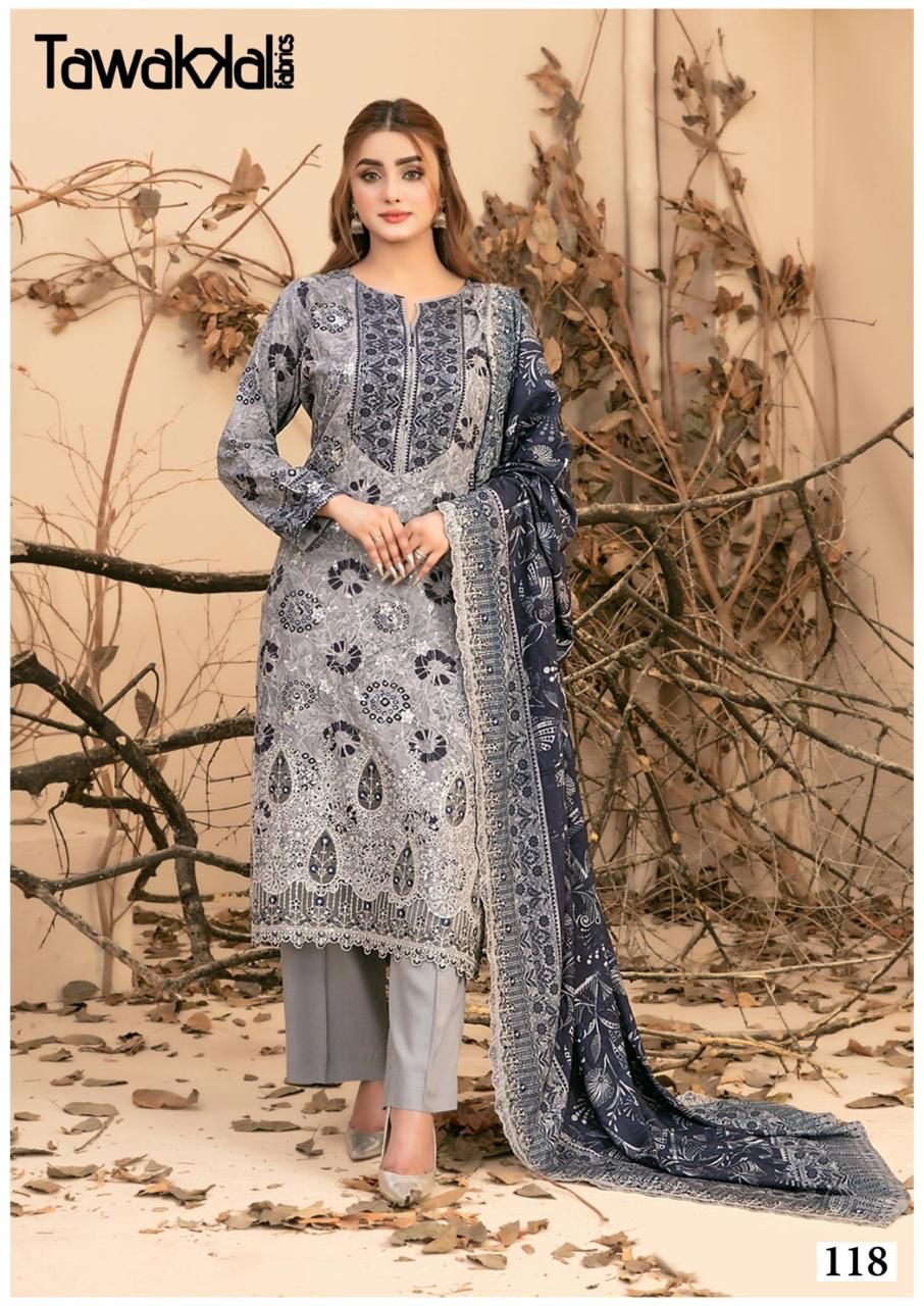Saba Vol 2 Luxury Cotton Collection Tawakkal Fabrics Karachi Salwar Suits Manufacturer Gujarat