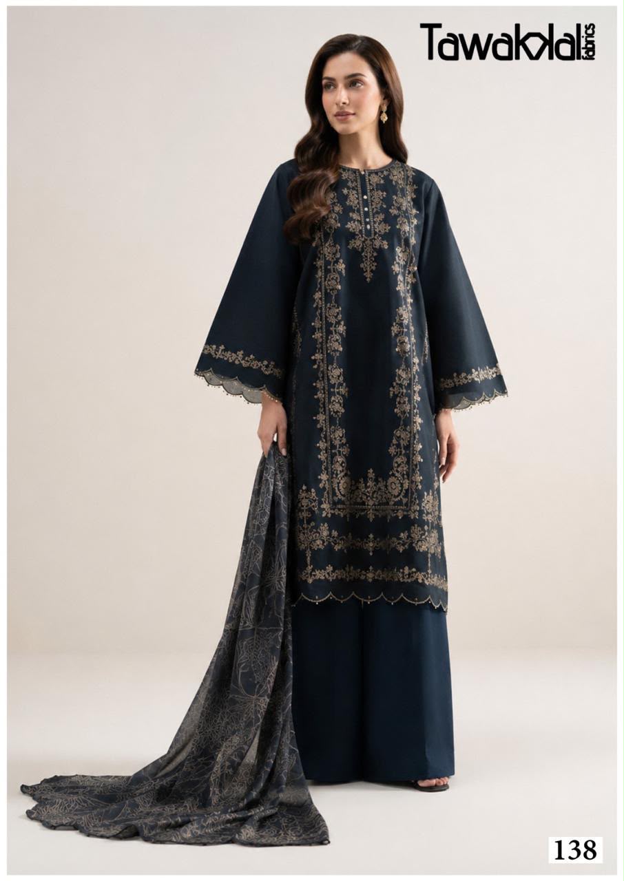 Saba Vol 4 Tawakkal Fabrics Mix Cotton Karachi Salwar Suits Wholesale