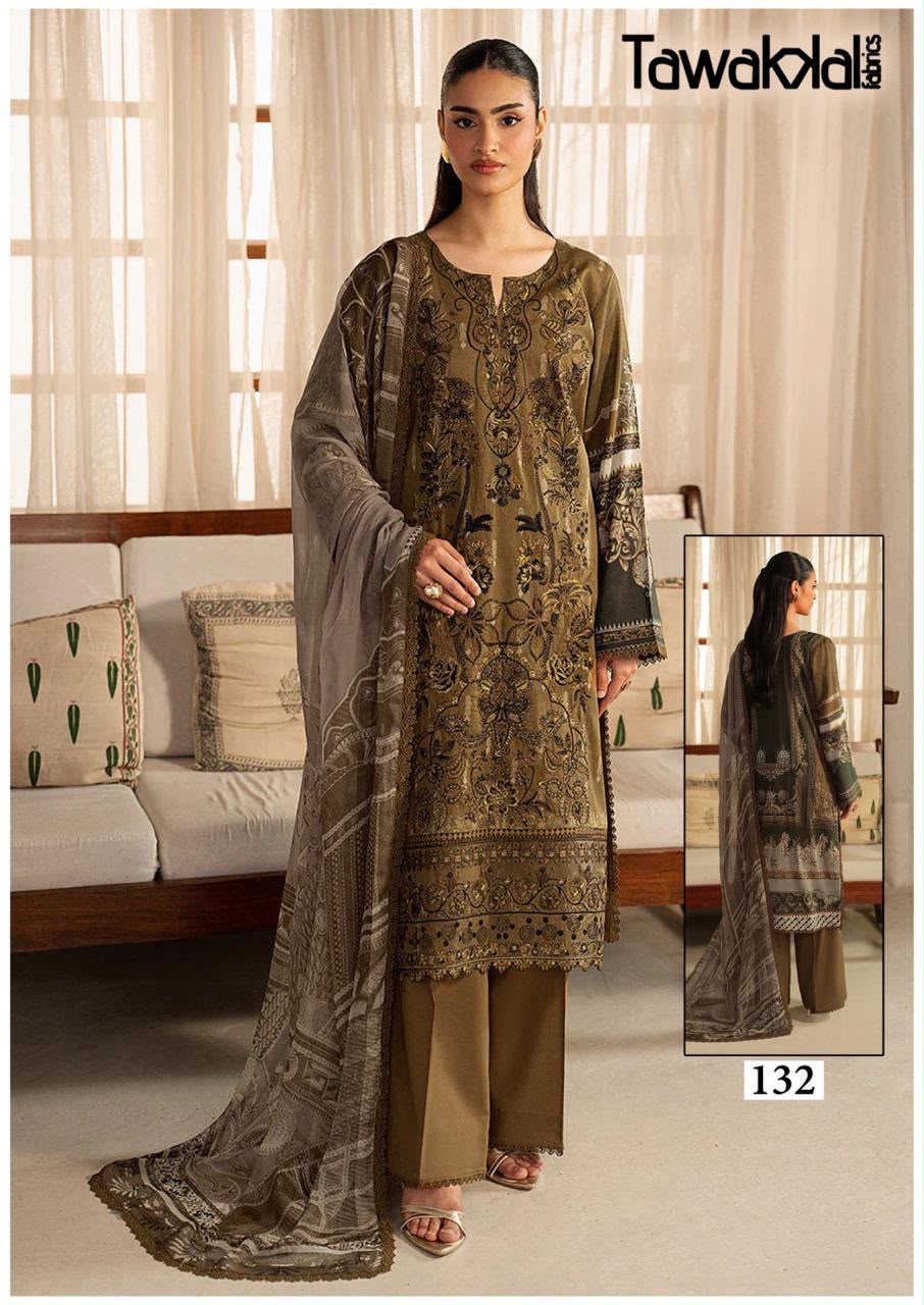 Saba Vol 4 Tawakkal Fabrics Mix Cotton Karachi Salwar Suits Wholesale