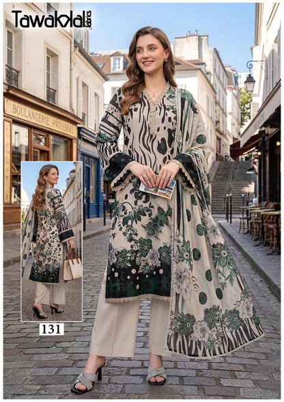 Saba Vol 4 Tawakkal Fabrics Mix Cotton Karachi Salwar Suits Wholesale