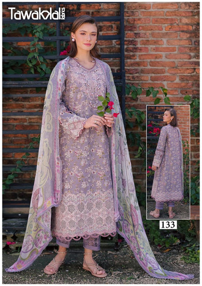 Saba Vol 4 Tawakkal Fabrics Mix Cotton Karachi Salwar Suits Wholesale