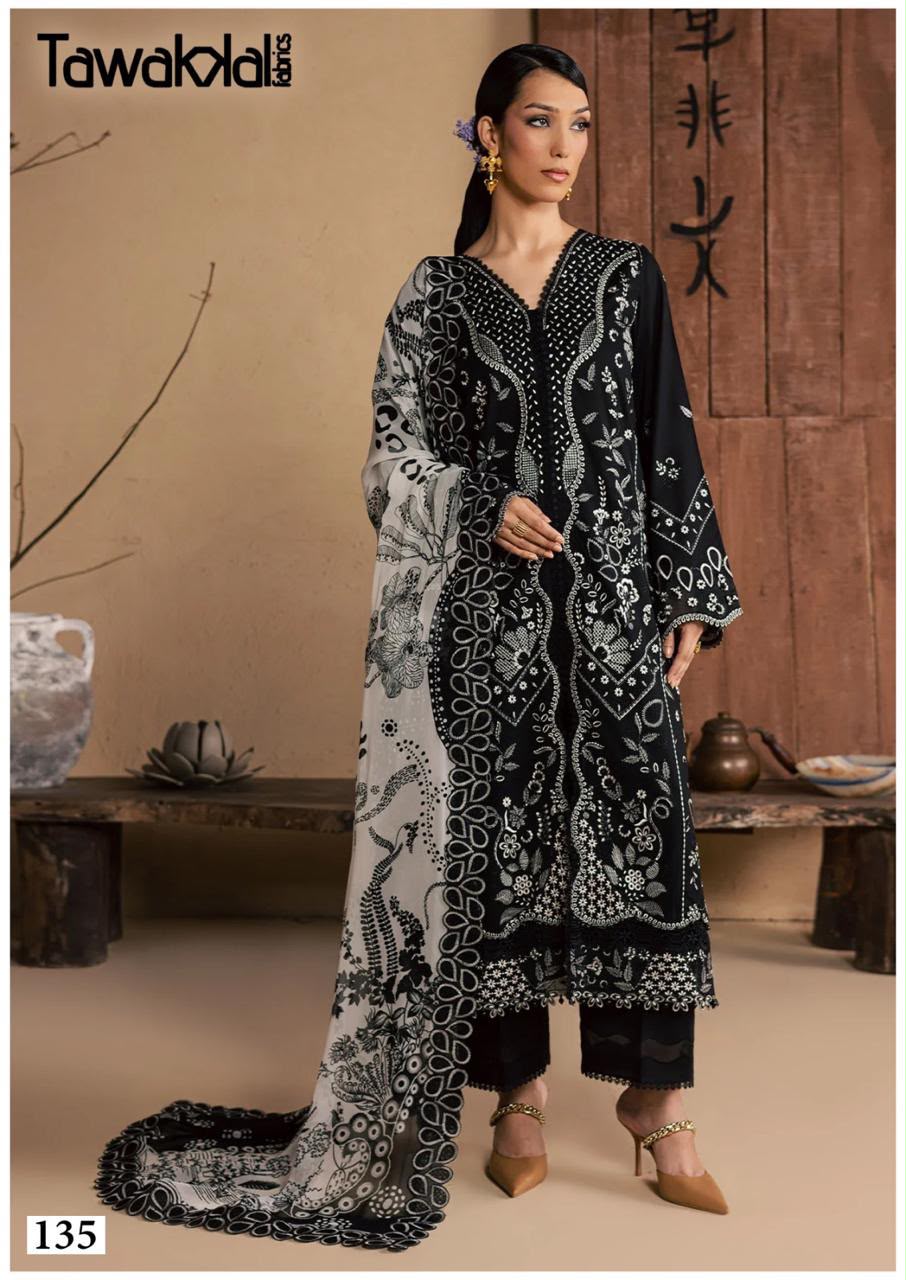 Saba Vol 4 Tawakkal Fabrics Mix Cotton Karachi Salwar Suits Wholesale