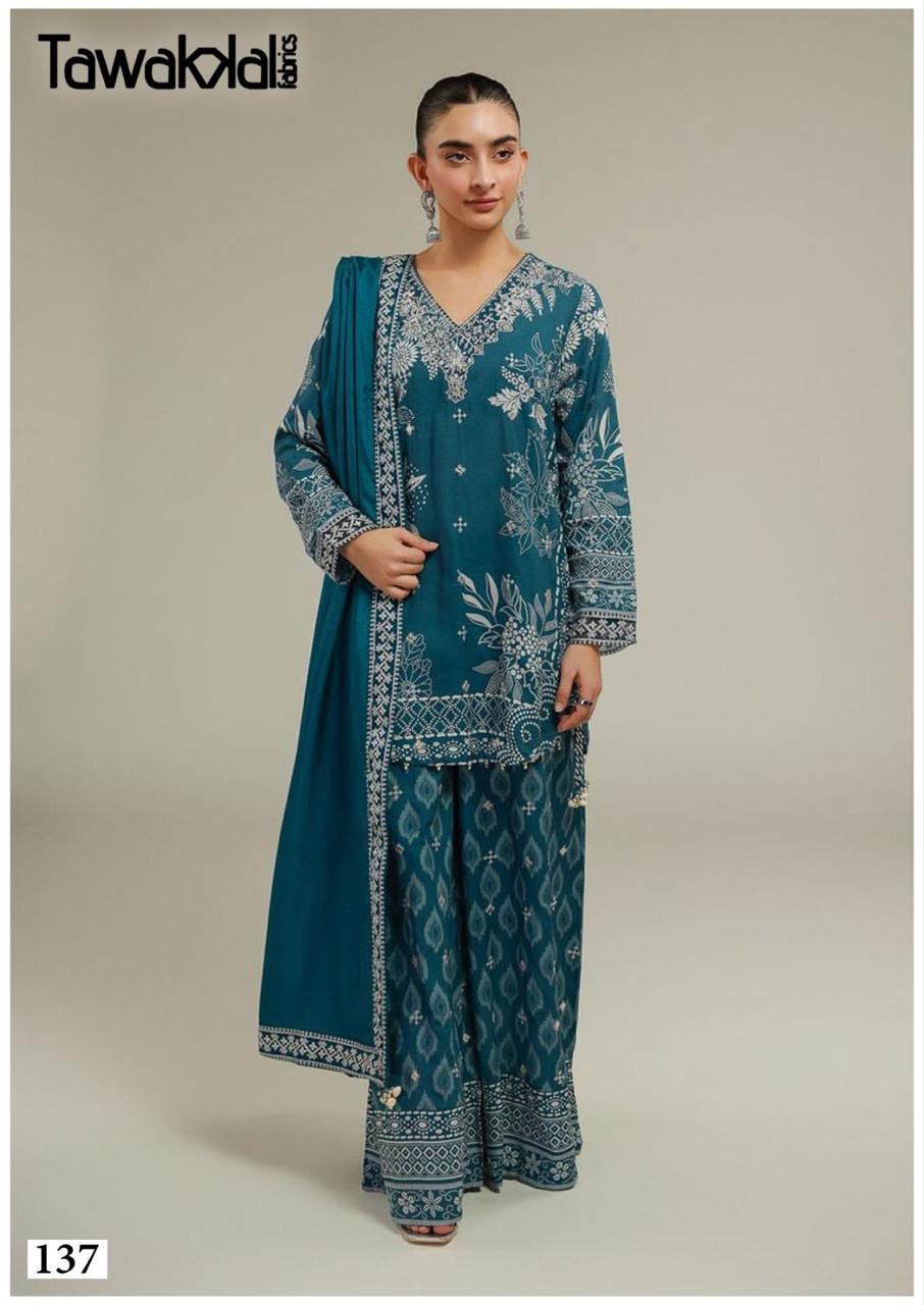 Saba Vol 4 Tawakkal Fabrics Mix Cotton Karachi Salwar Suits Wholesale