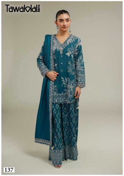 Saba Vol 4 Tawakkal Fabrics Mix Cotton Karachi Salwar Suits Wholesale