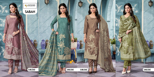 Sabah Laxmi Trendz Muslin Pant Style Suits Wholesale Price