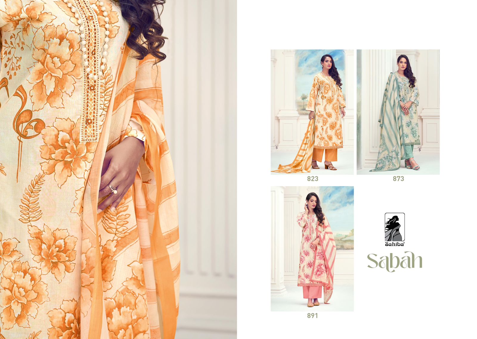 Sabah Sahiba Cotton Lawn Plazzo Style Suits