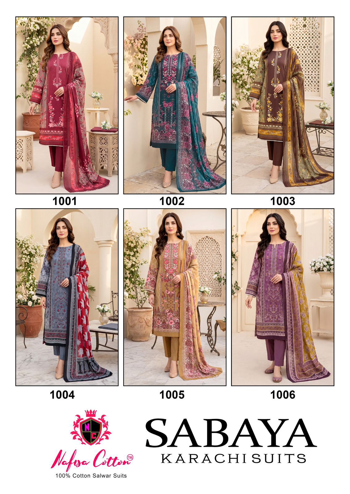 Sabaya Nafisa Cotton Mix Cotton Karachi Salwar Suits Manufacturer Gujarat